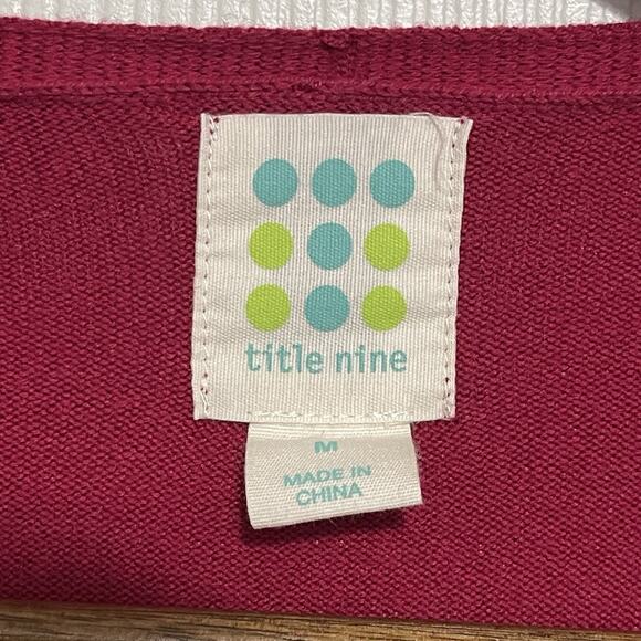 Title Nine Twist V-Neck Mobetta 60 Knit Sweater Dress Pink Size M Office - Picture 3 of 5